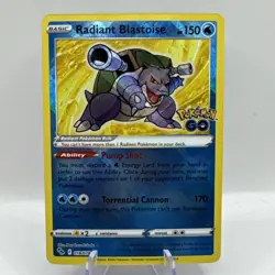 Radiant Blastoise ⭐ 018/078 Holo Radiant Rare Pokemon GO 2022 Pokemon NM - Image 1