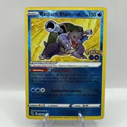 Radiant Blastoise ⭐ 018/078 Holo Radiant Rare Pokemon GO 2022 Pokemon NM - Image 4