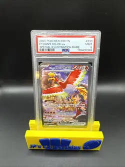 2025 Pokemon Destined Rivals Ethans Ho-Oh EX 230 Special Illustration Rare PSA 9 - Image 1