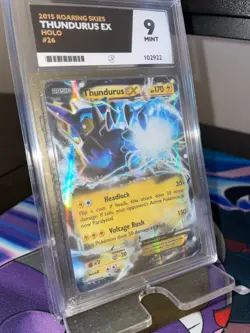 POKEMON | THUNDURUS EX 26/108 | ROARING SKIES | ACE GRADED 9 MINT - Image 1