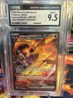TEAM ROCKET'S MOLTRES EX STAMPED 2025 POKEMON SV DESTINED RIVALS #229 CGC 9.5 - Image 2