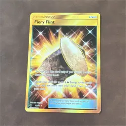 Pokemon TCG Fiery Flint Trainer Item Secret Rare Holo 76/70 Dragon Majesty - Image 1