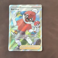 Pokemon TCG Ball Guy Trainer Full Art Ultra Rare Holo 065/072 Shining Fates - Image 1