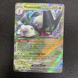Pokemon Meowscarada EX Double Rare Holo Paldea Evolved 015/193 NM - SV02 - Image 1