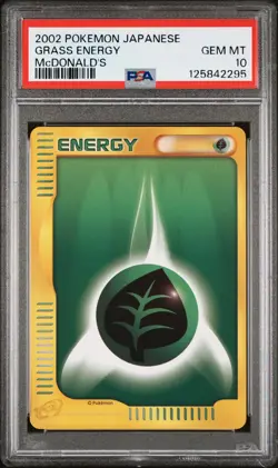 2002 POKEMON JPN MCDONALD'S GRASS ENERGY PSA 10 - Image 1