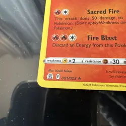 Pokemon TCG Ho-Oh Celebrations 001/025 Holo Holo Rare - Image 4