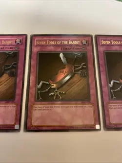 Yugioh - Seven Tools of the Bandit MRD-129 ULTRA LP/NM X3 - PLAYSET - Image 3