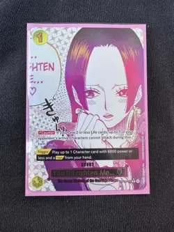 One Piece TCG OP14-118 ALT ART You'll Frighten Me...The Azure Sea's Seven SP Boa - Image 1