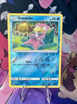 Slowpoke 54/214 Reverse Holo Sun & Moon Lost Thunder Pokemon TCG Card Komiya - Image 1