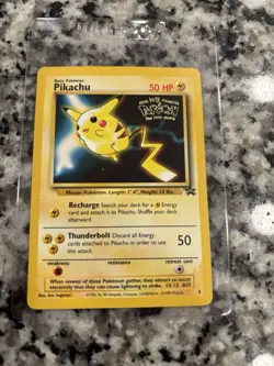 Pikachu Pokemon The First Movie Black Star Promo Pokemon Trading Card Game - Image 1