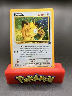 Pokemon TCG Meowth Vintage Black Star Promos Holo Card #10 NM/Mint Condition - Image 1