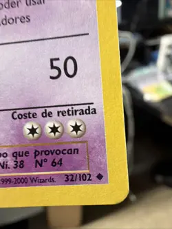 Pokemon TCG Kadabra Base Set 32/102 Regular 1st Edition Uncommon Spanish Card - Image 5