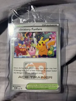Pokemon Ace Trainer Card Sealed Celebratory Fanfare TCG 2025 - Image 1