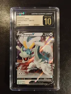 Pokemon TCG Drampa v Holo Card 128/172 Brilliant Stars CGC Pristine 10 - Image 1