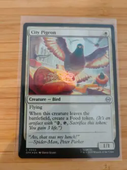MTG City Pigeon (FOIL) 0004 Spider-Man M/NM Free UK P&P - Image 1