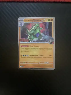 Pokemon TCG Team Rocket’s Tyranitar 096/182 Destined Rivals Stamped Promo NM - Image 1