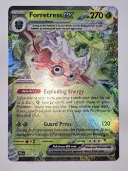 Pokemon TCG Forretress ex Paldean Fates 002/091 Holo Double Rare - Image 2