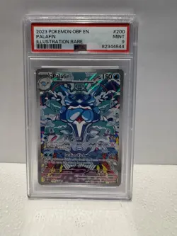 2023 POKEMON OBF EN-OBSIDIAN FLAMES ILLUSTRATION RARE #200 PALAFIN - PSA 9 MINT - Image 3