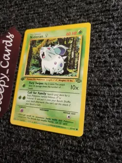 NIDORAN Pokemon 1st Edition Jungle 57/64 WOTC 1999 NM - Image 2