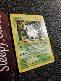 NIDORAN Pokemon 1st Edition Jungle 57/64 WOTC 1999 NM - Image 3