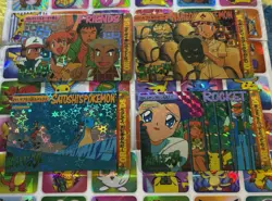 Pokemon Vintage Pocket Monsters Vending HOLO Prism (4x) Stickers 1998 Nintendo - Image 4