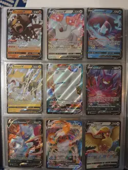 Tcg Pokemon Card Bundle X9 Vmax And V Holo Rares - Image 1