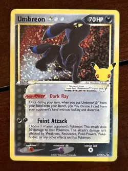 Pokemon Celebrations Umbreon Gold Star 17/17 Classic Collections Holo - Image 1