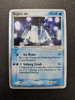 Pokemon EX Emerald Regice EX Ultra Rare Holo 98/106 EXCELLENT-NEAR MINT - Image 1