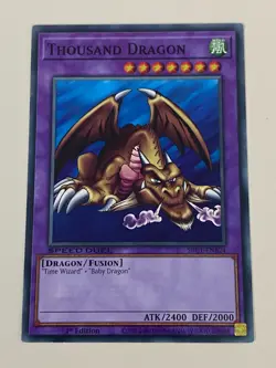 Yugioh - Thousand Dragon Time Wizard Baby Polymerization NM - Free Holo - Image 2