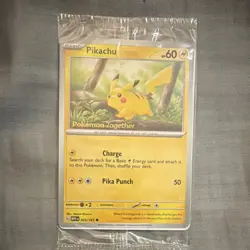 Pokemon TCG Together Promo - Pikachu Sealed Pack (2023, English, Card 035/165) - Image 1