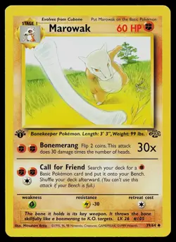 Pokemon Card - Marowak Jungle 39/64 Uncommon 1st Edition - Image 1