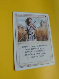 Swords to Plowshares. Instant Magic the Gathering Card. Revised. Old Vintage. - Image 4