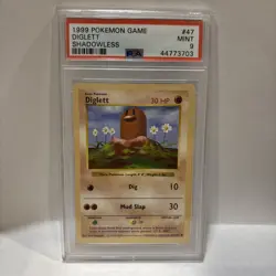 Pokemon TCG Cards SHADOWLESS Base Set Diglett 47/102 LP - Image 1