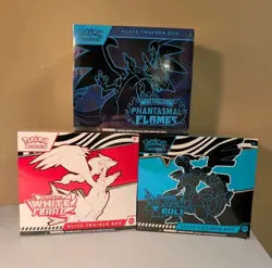 Pokemon TCG ETB Lot Black Bolt White Flare Phantasmal Flames Sealed 🔥 ⚡ - Image 1