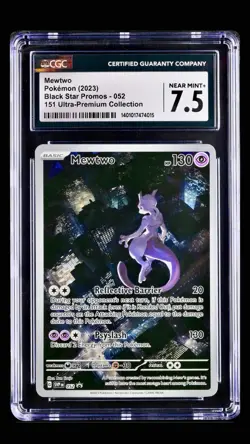 Pokemon 2023 SVP EN 052 Mewtwo Black Star Promo Full Art 151 CGC 7.5 NEAR MINT+ - Image 1