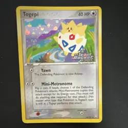 Pokemon TCG Togepi Reverse Holo 2004 Team Rocket Returns 50/109 40 HP - Image 1