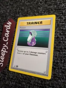 1999 POKEMON TRAINER Shadowless 1ST EDITION #94/102 POTION LP - Image 2