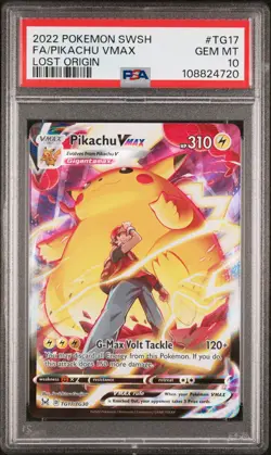 Tcg 2022 Pokemon Sword & Shield Lost Origin Fa/Pikachu Vmax PSA - Image 1