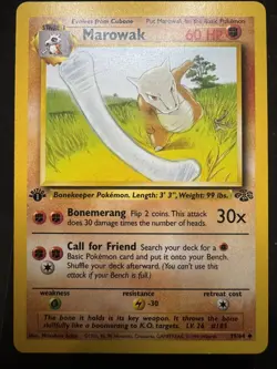 Pokemon TCG Marowak 39/64 Jungle First Edition Uncommon Vintage MP/LP - Image 1