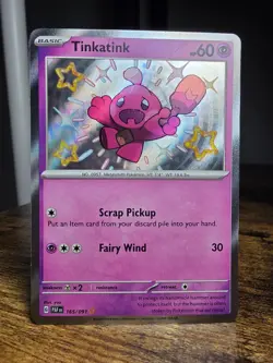 Pokemon - Tinkatink - 165/091 - SV: Paldean Fates - Holo - Shiny Rare NM - Image 1
