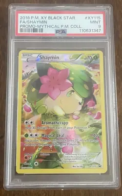 Shaymin Full Art Xy Mythical Collection Promo PSA 9 Pokemon Card #XY115 2016 - Image 1