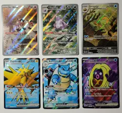 Pokemon 151 Illustration & Full Art Lot of 6 NM Cards, Nidoking, Mr Mime etc - Image 1