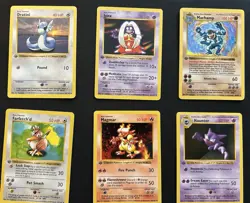 Pokemon 1st Edition Shadowless Base Set Card Lot - 6 Cards Total LP - Image 1