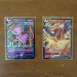 Lot Of 2 Pokemon V Cards NM (Mew & Charizard) - Image 1