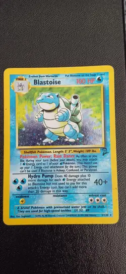 Pokemon TCG Blastoise 002/130 Base Set 2 Holo - Image 1