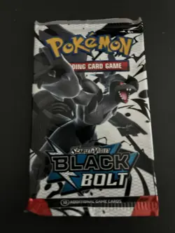 Heavy 22.93g Pokemon TCG SV 10.5 Black Bolt Booster Pack Sealed! - Image 2