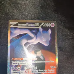Team Rocket’s Mewtwo ex 281/217 SIR Secret Ascended Heroes Pokemon IN HAND MINT - Image 2