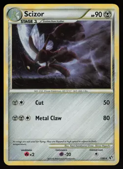 Scizor 7/90 Rare HGSS Undaunted Holo Pokemon - Image 1