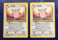 x2 Vintage Pokemon TCG 1999 - Clefable - non holo - 17/64 - WOTC - HP - Image 1