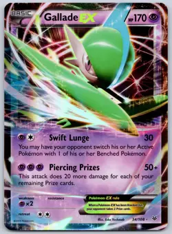 Gallade EX 34/108 (NM) - XY - Roaring Skies - Ultra Rare - Pokemon TCG - Image 1